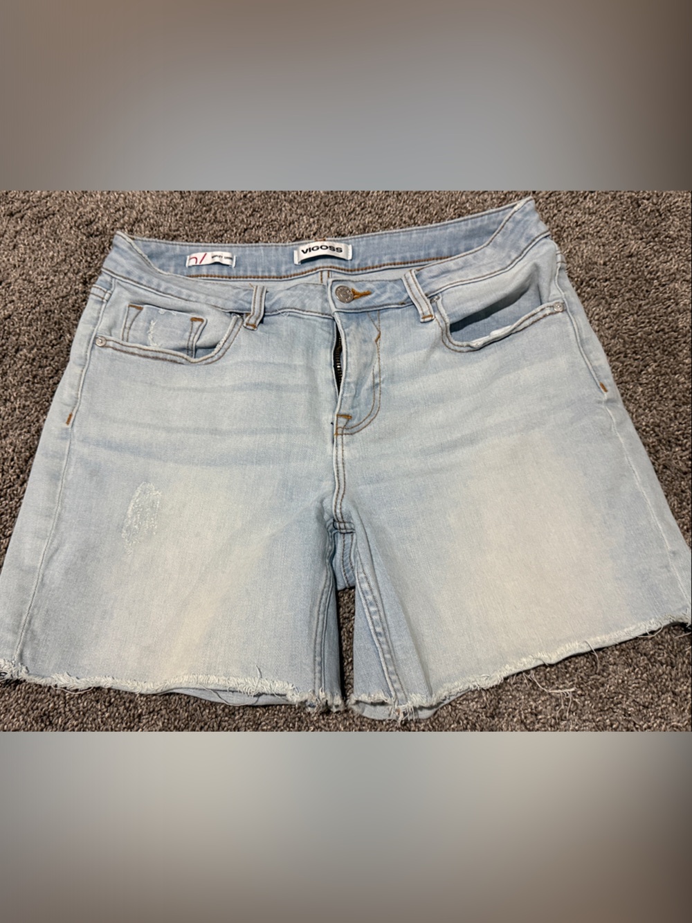 Vigoss Light Blue Distressed Denim Cutoff Shorts
